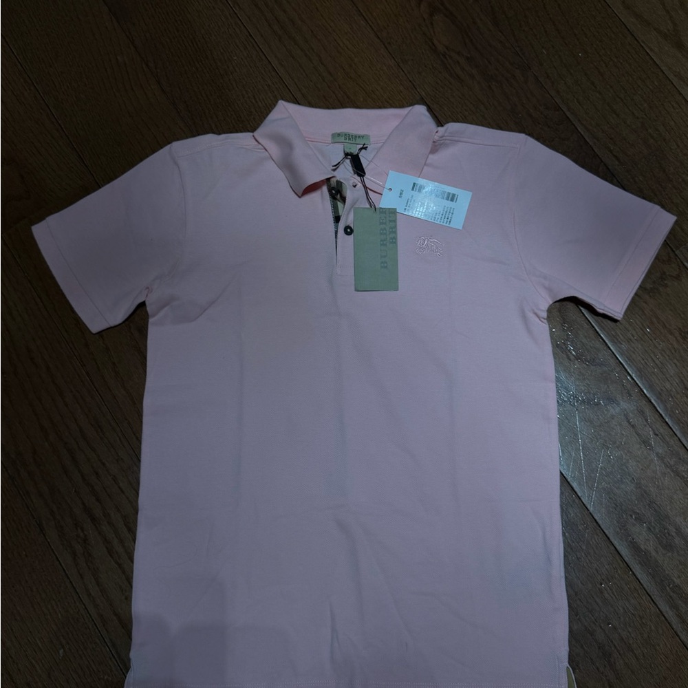 Cotton Polo Shirt Men's Pink Polo Shirt Burberry